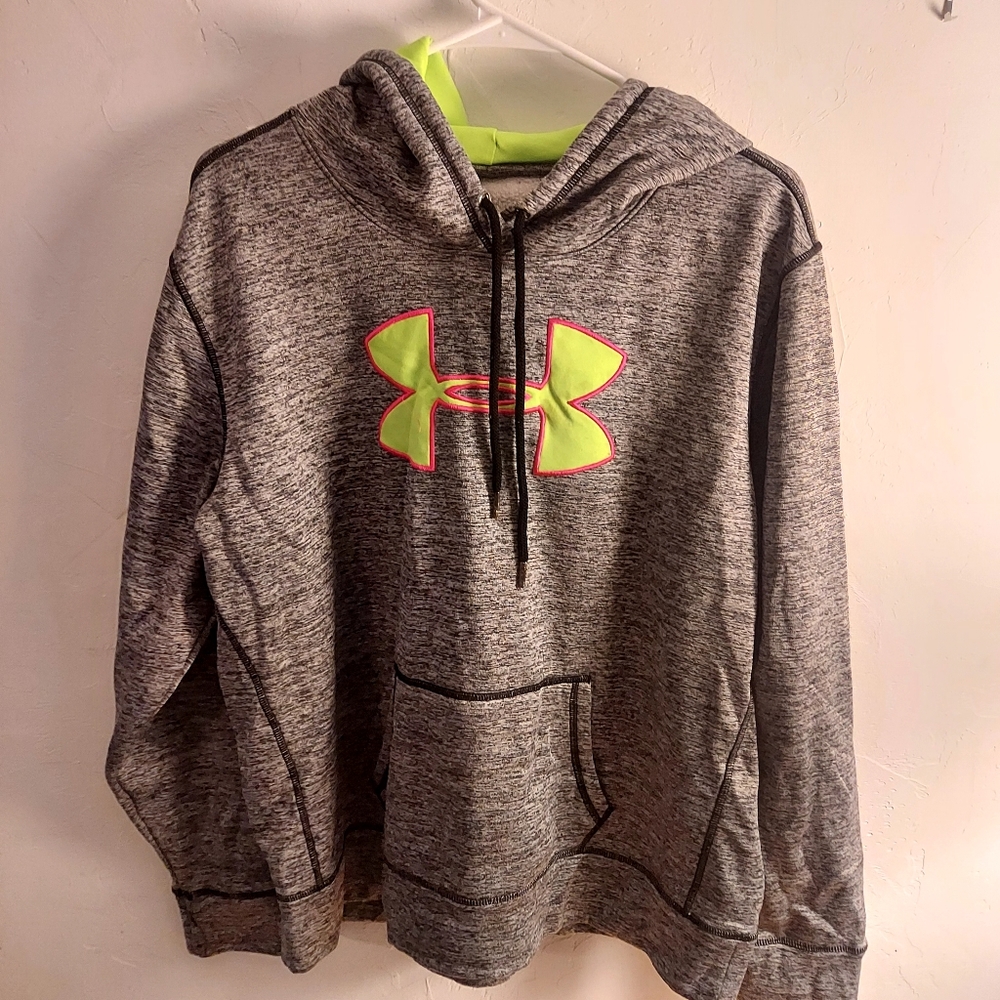 Under Armour Charcoal Hoodie with Bright Accents